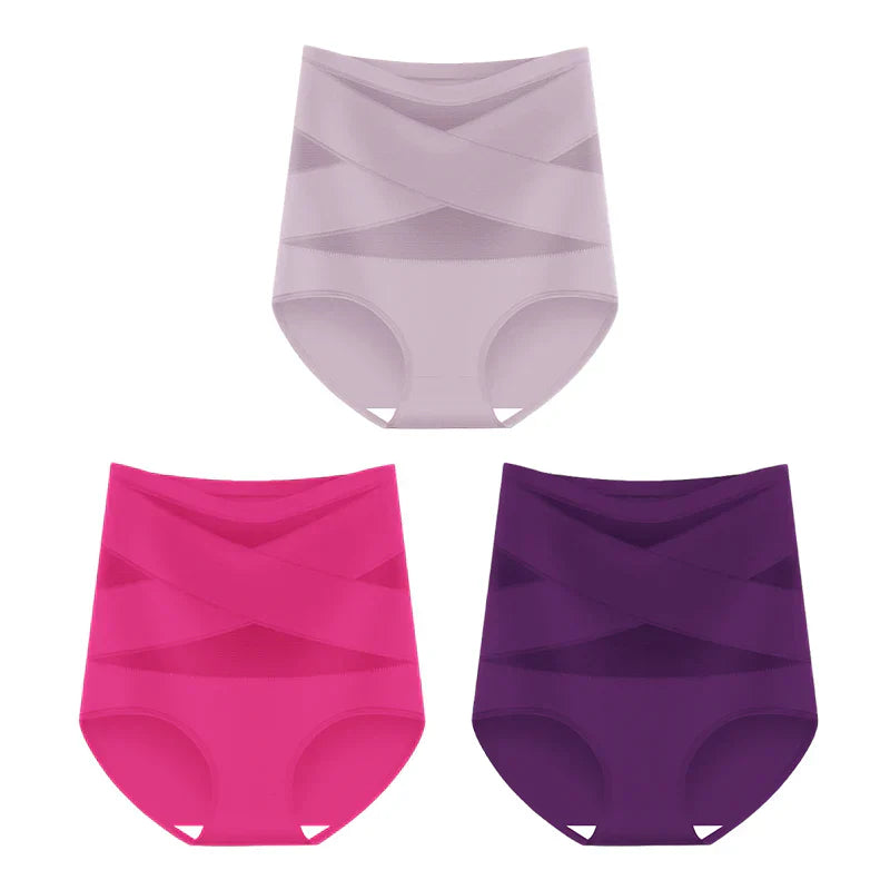 đLimited Sale 50% OFFâ¨Plus-Size High-Waist Cross Tummy Control Panties