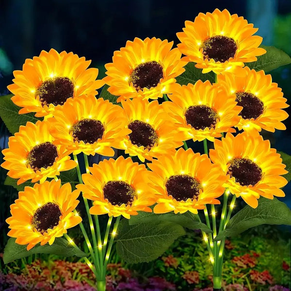 Zorenzaa@ Solar Powered LED Flower Lawn Lamp