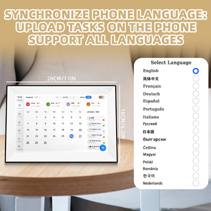 Zorenzaa™ 10.1inch Touch Screen Calendar