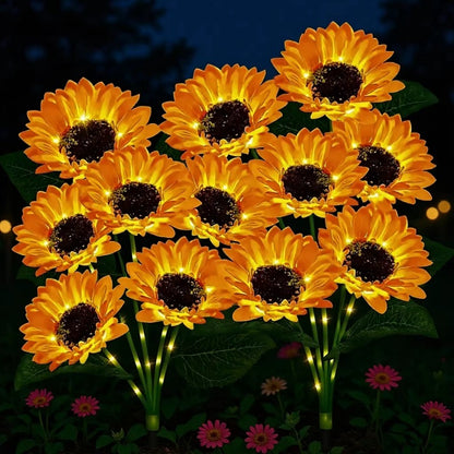 Zorenzaa@ Solar Powered LED Flower Lawn Lamp
