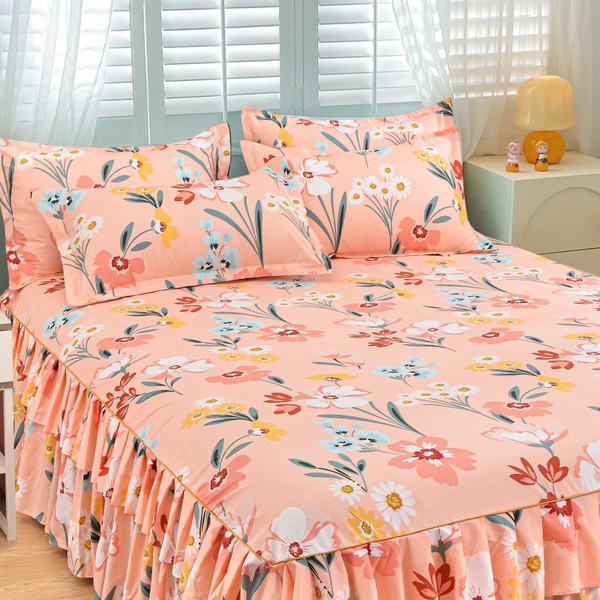 🛏️ 50% OFF NOW! 🎀 3-Piece Ruffled Bed Skirt Set – Elegant Design, Easy Fit & Complete Coverage 🛌