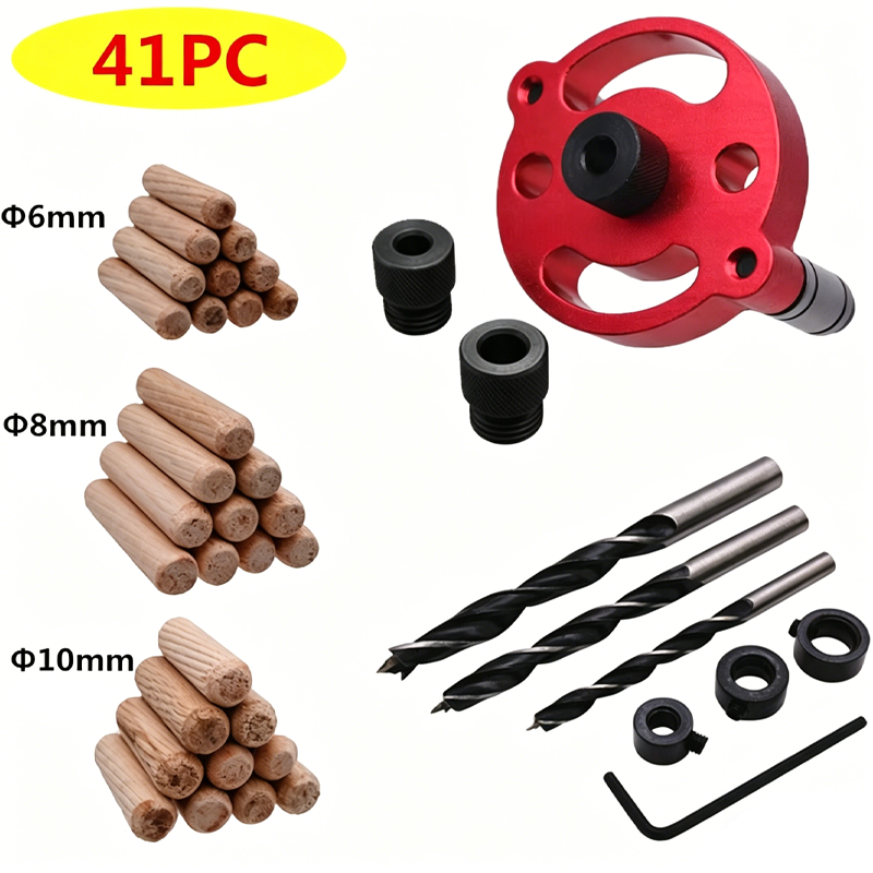 Self-Centering Dowel Jig Kit for Woodworking